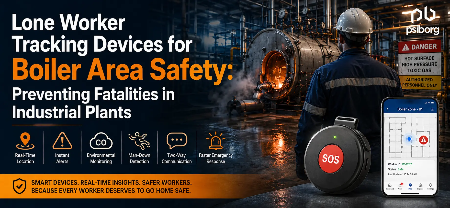 lone worker tracking devices for boiler area